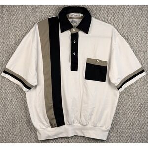 Vintage Pro Celebrity Colorblock Polo Shirt Mens L Retro Bowling Y2K